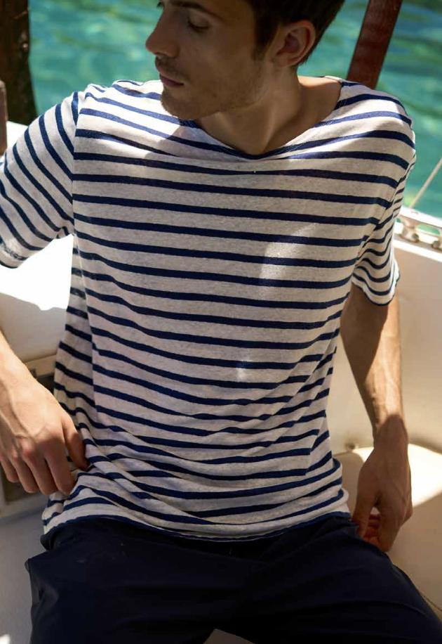 Marinière kurzarm aus Leinen LEVANT NORMAND LIN