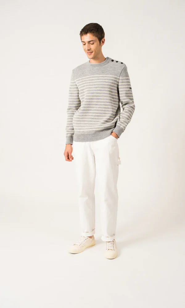 Hose im Carpenter-Stil AXEL - Kreide, Gr. F42/D48/M