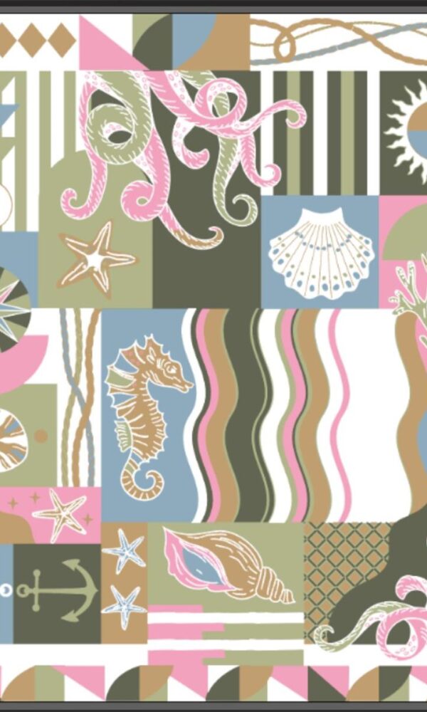 Foulard CARRE FOND MARIN - Accalmie