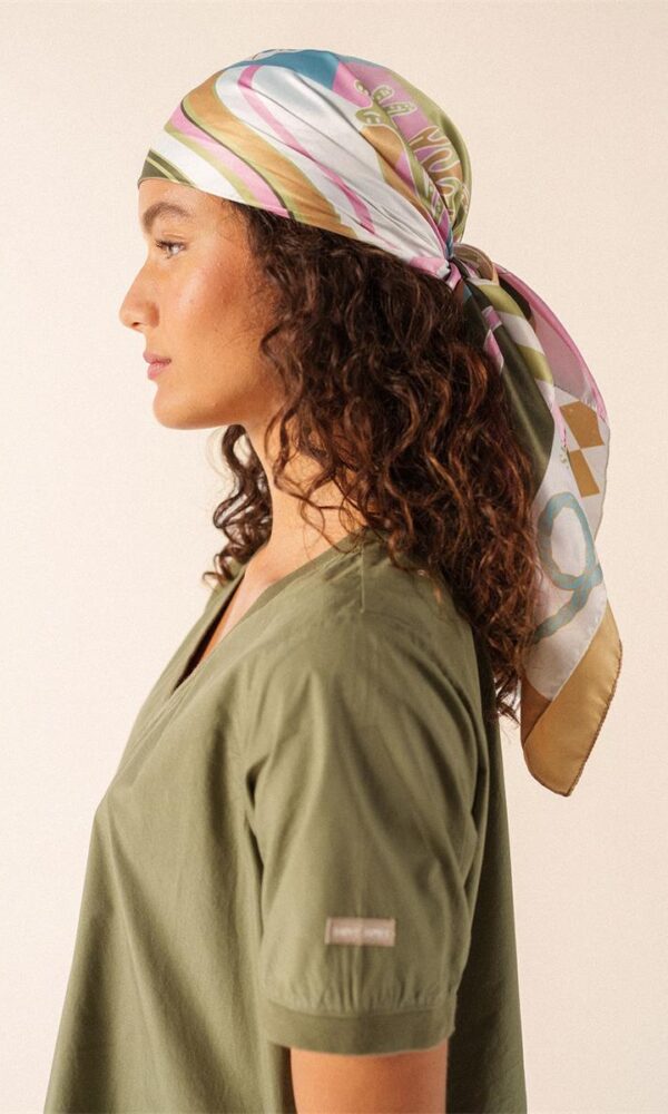 Foulard CARRE FOND MARIN