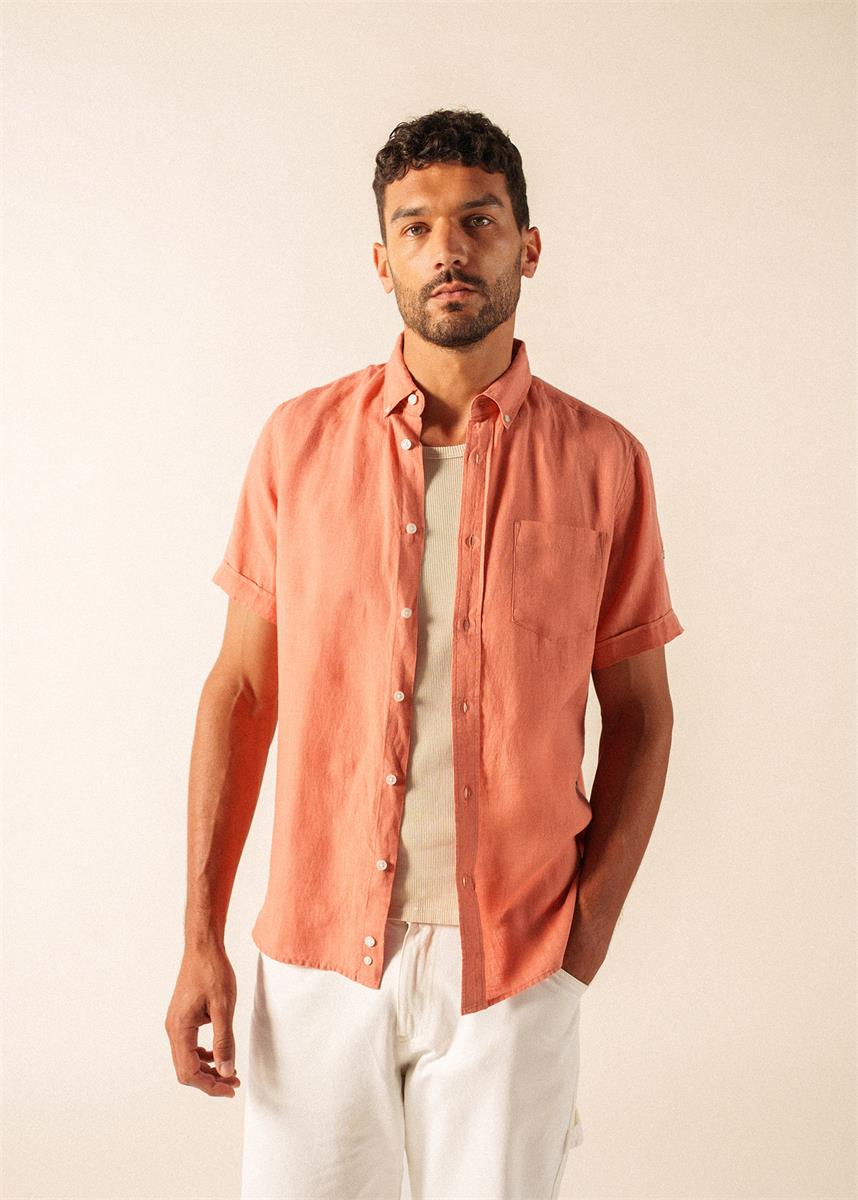 Hemd kurzarm aus Leinen CLEMENT