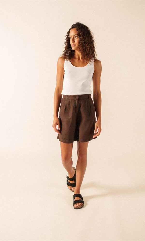 Bermuda/Shorts aus Leinen MALVINA