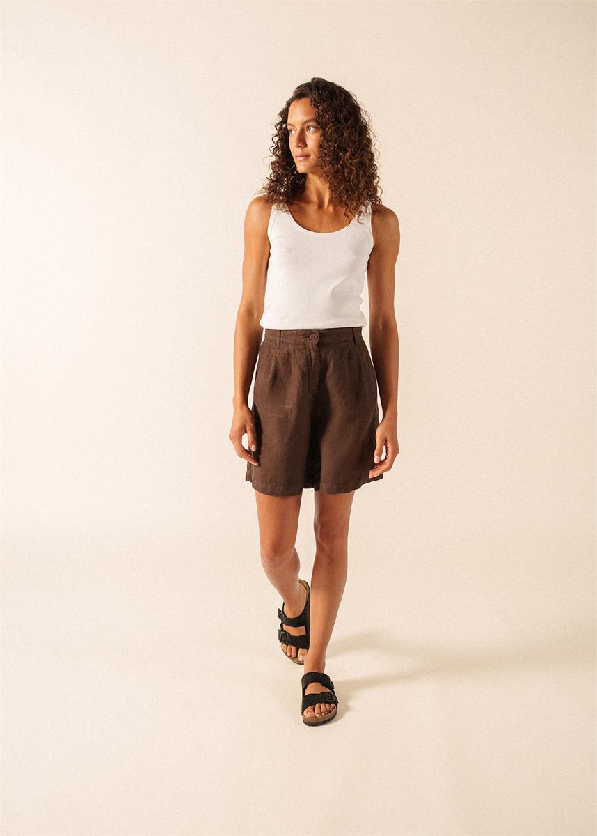 Bermuda/Shorts aus Leinen MALVINA