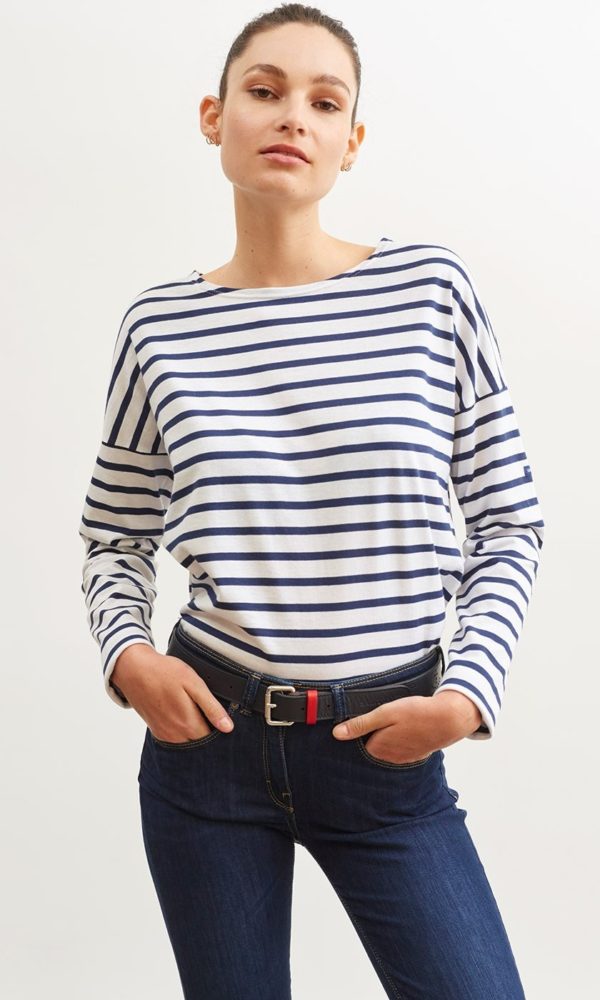 Marinière Langarm, loose fit MINQUIERS DROP